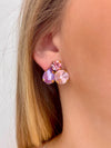 Lilac & Pink Nadine Stud Earrings