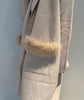 Beige Cardigan w/ Fur Pockets