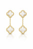 Mother of Pearl Clover Duo Earrings