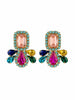 Pink, Turquoise & Green Angela Studs