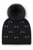 Black Bows & Crystal Toque