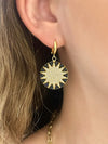 Black Big Sun Earrings