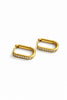 Crystal Paperclip Huggies