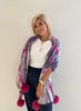 Fuschia Watercolor Shawl