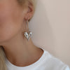 Silver Puffy Heart Hoops