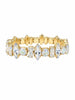 Gold & White Multi Crystal Bracelet