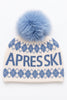 Baby Blue Crystal Apres Ski Hat