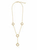 Mother of Pearl Clover Lariat Necklace