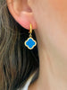 Turquoise Clover Drop Earrings