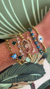 Rainbow Eye w/ Lashes Beaded Bracelet