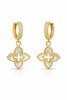 Mother of Pearl Clover Petal Earrings