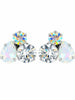 Silver & White Nadine Stud Earrings