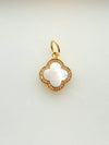 Mother of Pearl Clover Charm