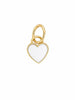 White Mini Enamel Heart Charm
