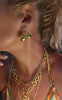 Solid Golden Disco Ball Earrings