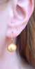 Brushed Golden Disco Ball Earrings