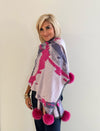 Fuschia Watercolor Shawl