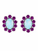 Turquoise & Pink Nila Studs (Clip On)
