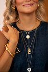 Gold Geometric Square Bangle