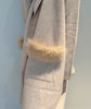 Beige Cardigan w/ Fur Pockets