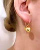 Solid Mini Golden Disco Ball Earrings