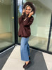Brown Poncho w/ Fur Hood