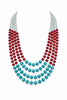 Red & Turquoise Dior Statement Necklace