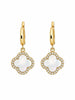 Mother of Pearl Clover Drop Earrings