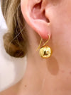 Solid Golden Disco Ball Earrings