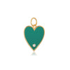 Turquoise Big Enamel Heart Charm