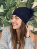 Navy Crystal Beanie