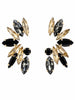 Black & Champagne Polar Moon Earrings
