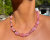 Rose Beach Glass Necklace