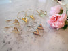 Amber Crystal Puffy Heart Hoops