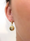 Mini Cross Token Earrings