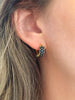 Black Bubble Huggie Hoop Earrings