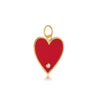 Red Big Enamel Heart Charm