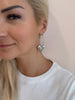 Silver Puffy Heart Hoops