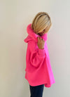 Pink Poncho w/ Fur Hood
