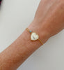 Mother of Pearl Crystal Heart Bracelet