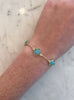 Turquoise Glass Mini Clovers Bracelet