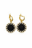 Black Big Sun Earrings