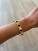 Black Multi Clovers Bangle