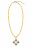Bold Swarovski Jewel Clover Petal Necklace