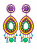 Yellow, Green & Purple Sofia Earrings