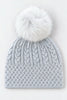 Light Blue Cable Knit Sparkle Toque