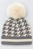 Grey Houndstooth Beanie