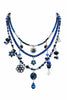 Navy Floral Necklace