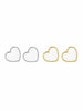 White Mini Enamel Heart Stud Earrings