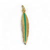 Turquoise Feather Charm
